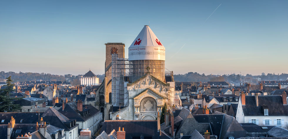 image chantier d'un échafaudage altrad