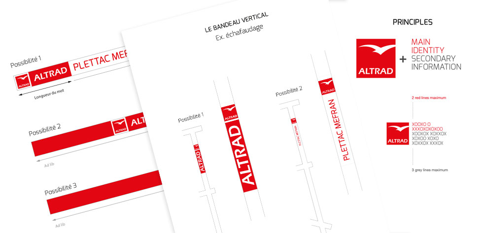 application du logo altrad sur les produits du groupe