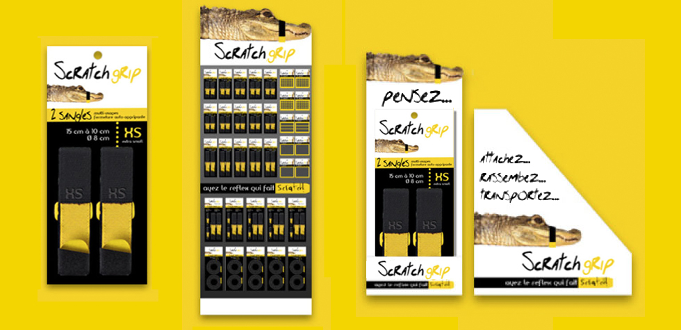 PLV et présentoir promotionnel scratch grip