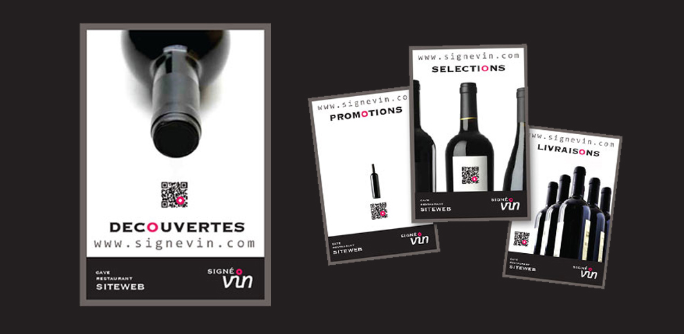 depliant et affiche signe vin