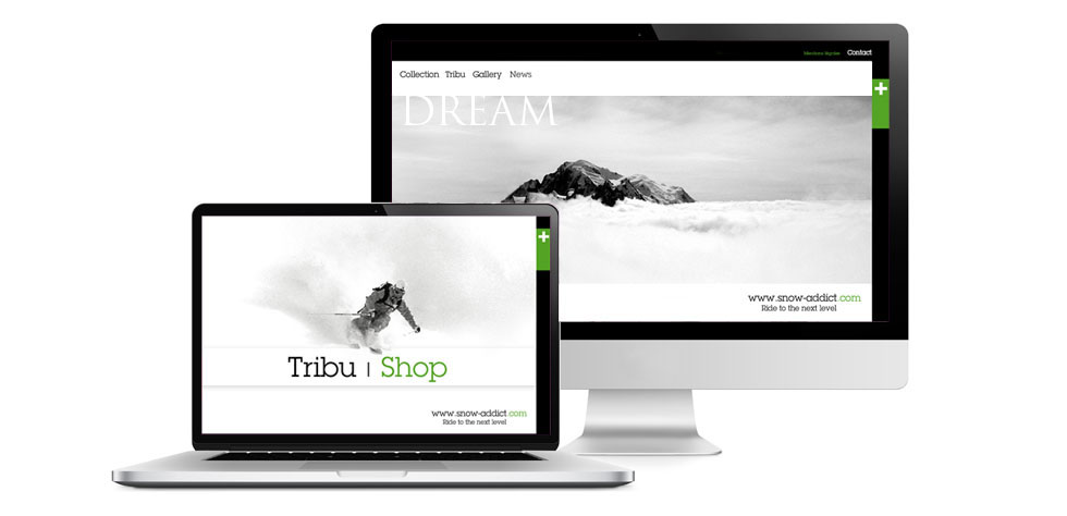 webdesign du site snow-addict