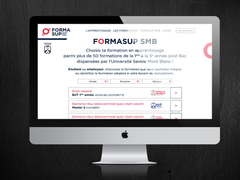 webdesign du site formasup savoie mont blanc